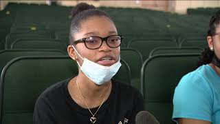 Town 'vaxmobile' stops at Elmont Memorial High School as part of vaccination effort