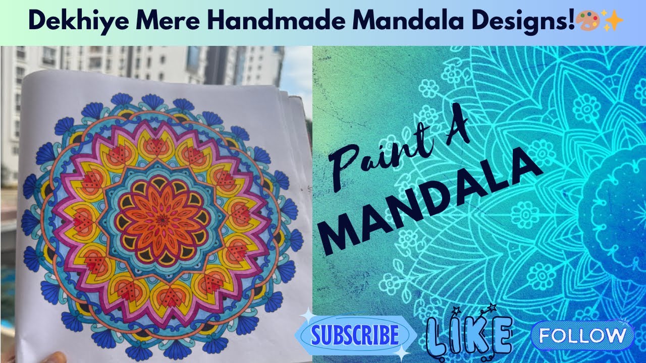 Mandala Art Book Flipthrough 📖 | Roz Live Mandala Coloring ke liye Join Karo! | CraftyFamilyLife