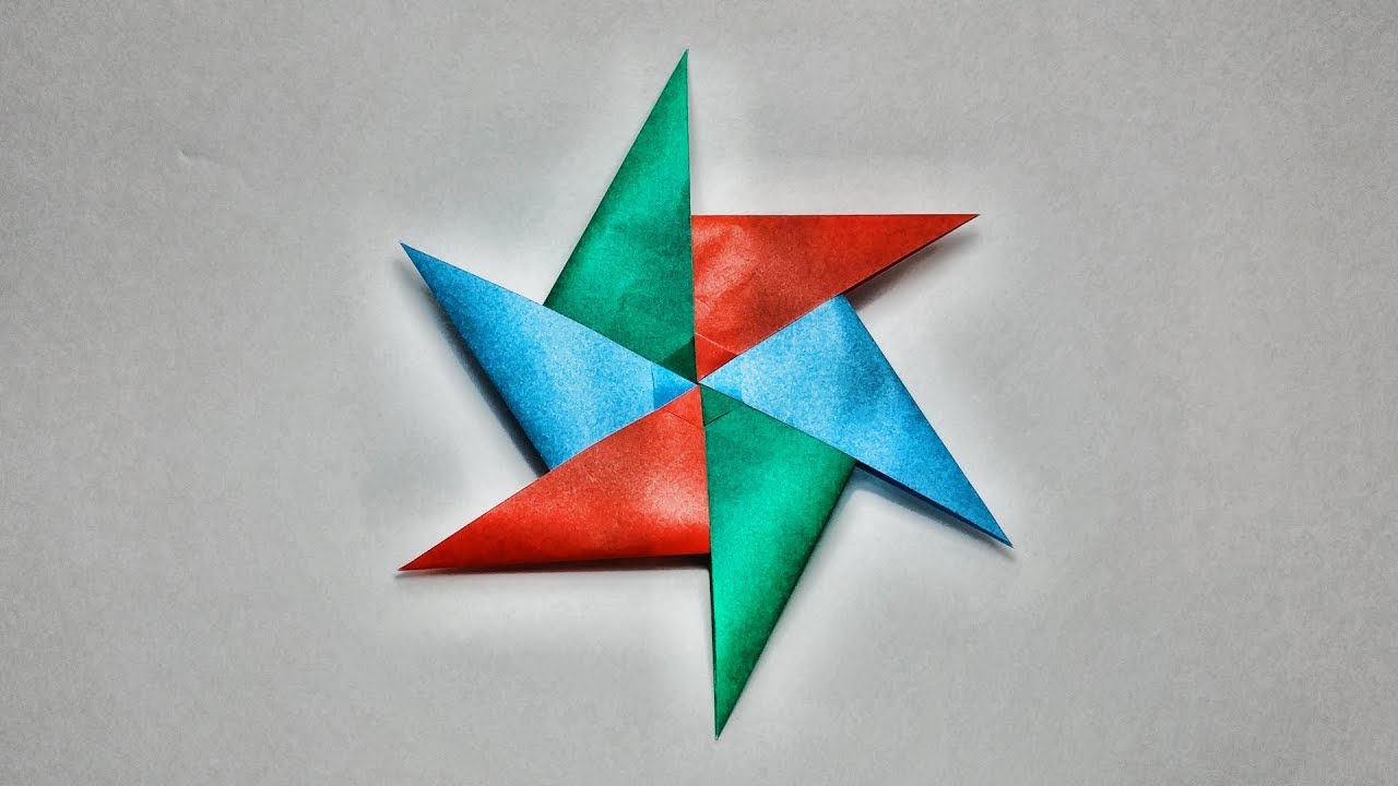 忍者 手裏剣 折り紙 星型 六角形 Origami Hiroshi Youtube 手裏剣 折り紙 折り紙 星 折り紙