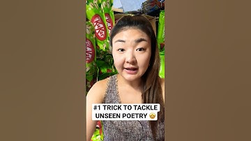 1 TRICK TO ACE UNSEEN POETRY 🤩🏆