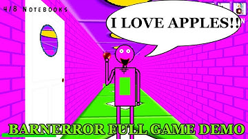 BARNERROR LOVES APPLES FROM THE FULL GAME DEMO | Baldi