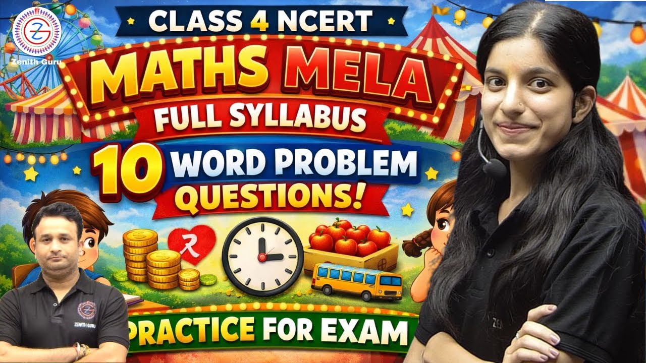 Class 4 Based on Full syllabus 10 word problem questions practice | NCERT Maths | By Saloni ma'am