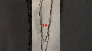 Antique Catherine Popesco 14k Gold Plated 3 Charm, double strand layered Necklace 21