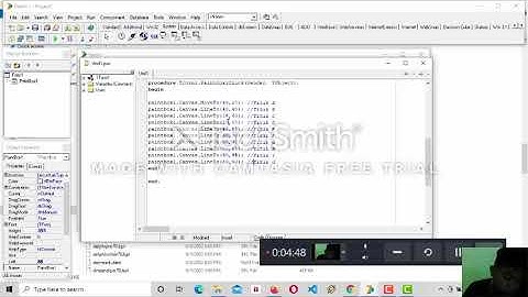 Grafika komputer menggunakan perintah MoveTo dan LineTo dengan 12 titik koordinat