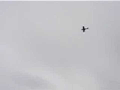 Flyover of Spitfire at Wanganui Airport ANZAC Day 2009.