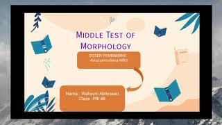 English Morphology Midterm exam