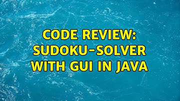 Code Review: Sudoku-Solver with GUI in Java