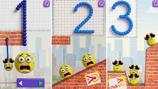 I DREW 1 TO 100 TO SMASH ALL ENEMIES! World Hardest Draw Line Puzzle Game Challenge Level 1-100 screenshot 5