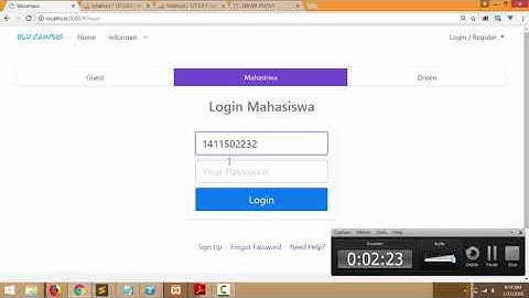 BluCampus - Sistem Validasi Untuk Proses Login Mahasiswa dan Dosen