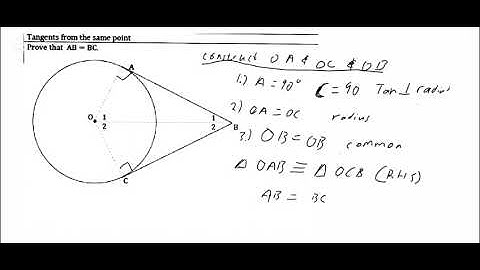 Tangent from the Same Point Theorem | Grade 11 & 12 Geometry Made Easy