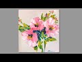 Abstract Flower Acrylic Painting/ Palette Knife / Step by Step for Beginners