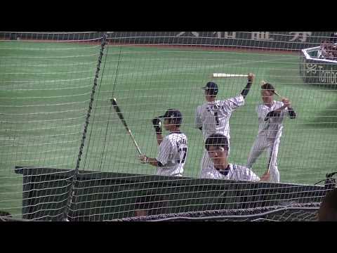 アジアプロ野球CSに行ってみた！／桑原が先頭を切って素振り／2017.11.16　日本×韓国　うそにゃん　東京ドーム