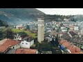 Dron footage of clock tower in travnik  sahat kula na musali