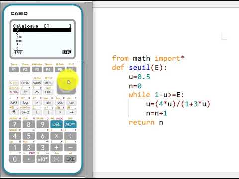 Algorithme Python : calculatrice Casio 35+