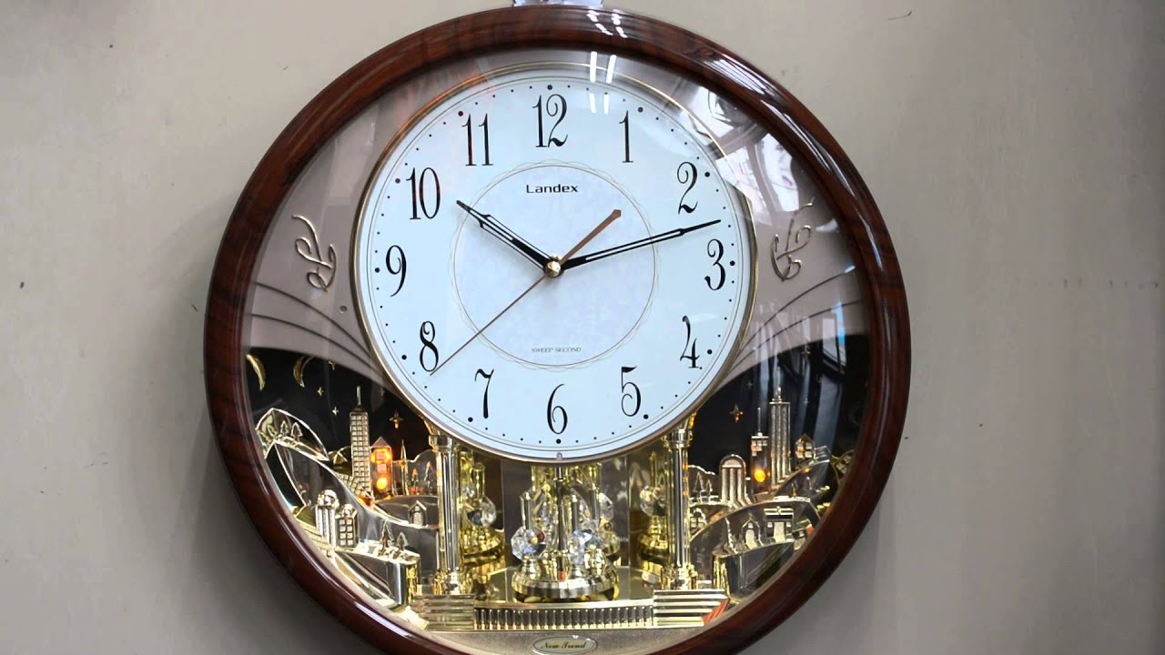 Landex 18曲メロディ入り掛時計 ミルフィーユ - YouTube