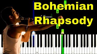 Bohemian Rhapsody - Queen | EASY Piano Tutorial