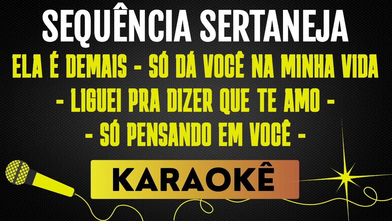 ELA É DEMAIS⧸ SÓ DÁ VOCÊ NA MINHA VIDA⧸ LIGUEI PRA DIZER QUE TE AMO⧸ SÓ PENSANDO EM VOCÊ | KARAOKÊ