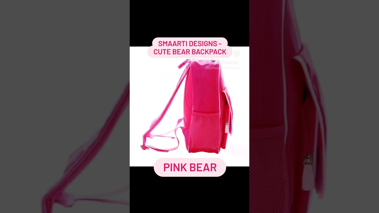 SmaArti Designs - Cute Bear Backpack (Pink Bear)