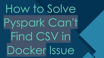 How to Solve Pyspark Can