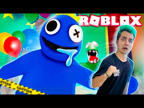 VIREI O MONSTRO AZUL BABÃO DO RAINBOW FRIENDS! #roblox #robloxfyp #rob