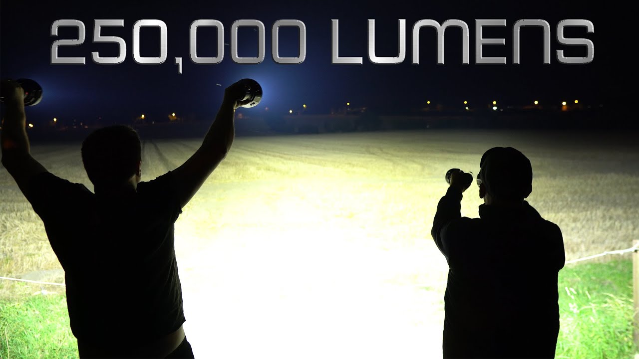 New 250000 lumens - the World's brightest torches all on at once!