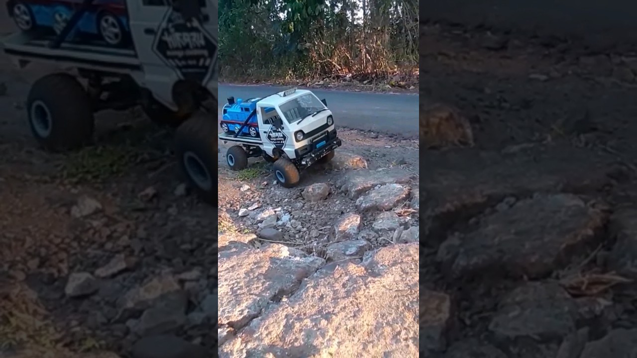 WPL D12 OFFROAD SUZUKI CARRY TEST SUSPENTION RC ADVENTURE