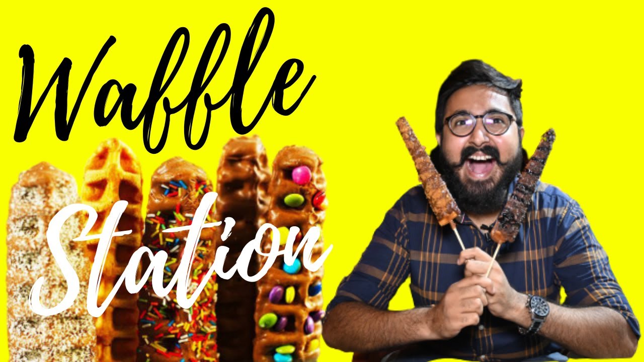 EXPLORING WAFFLES AT WAFFLE STATION STREET FOOD KARACHI UNIQUE FOOD