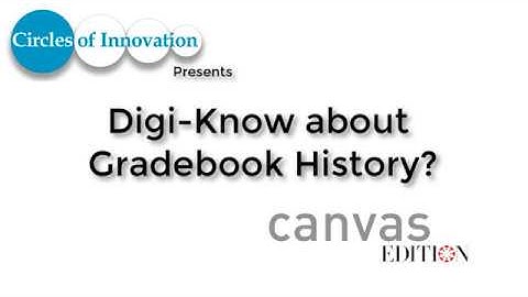 Digi-Know about Gradebook History in Canvas