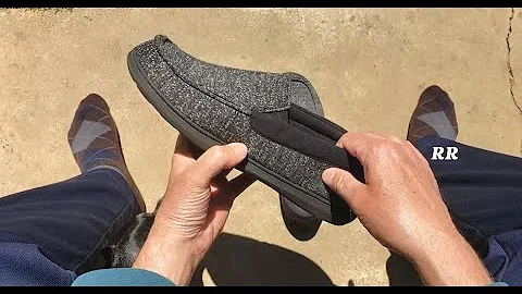 RockDove Mens Tweed Memory Foam Moc Slippers, comfy