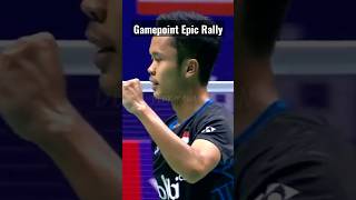 Gamepoint Epic Rally | A. Ginting VS K. Momota | FINAL CHINA OPEN 2018 #badminton