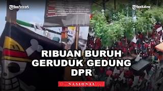 Ribuan Buruh Geruduk Gedung DPR Saat May Day 2026, Bawa Tuntutan hingga Atribut Bendera One Piece