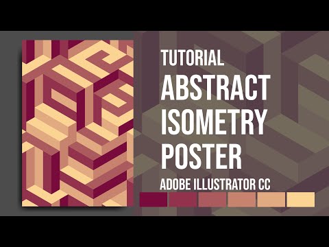 TUTORIAL ABSTRACT ISOMETRY POSTER | DESIGN ILLUSTRATION