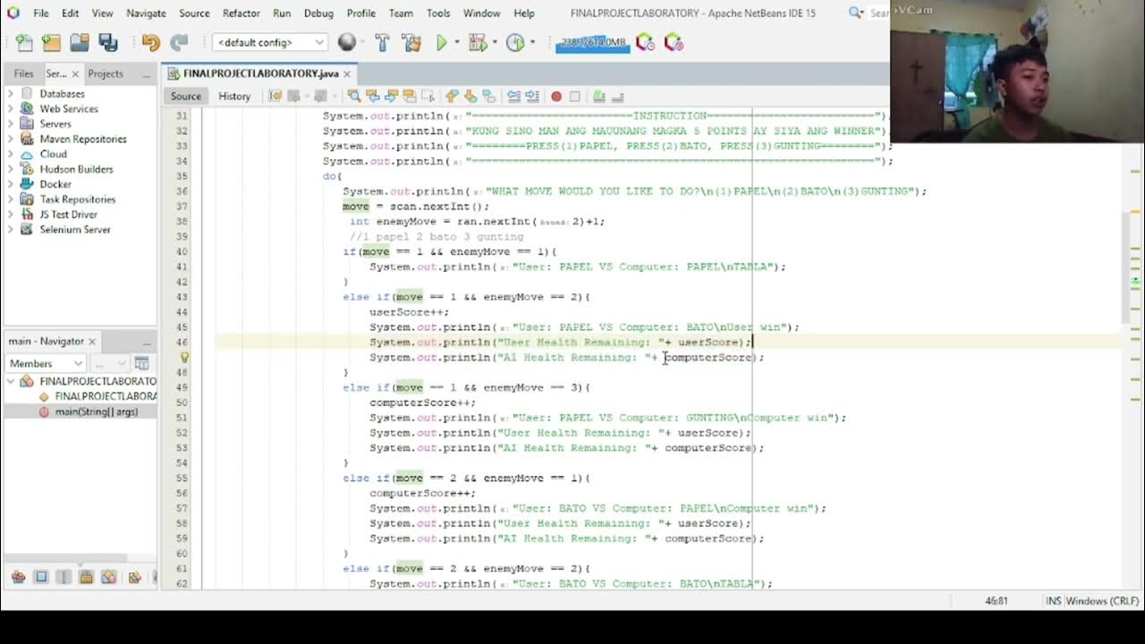 JAVA GAME MENU ( USING DO WHILE LOOP, SWITCH AND IF ELSE IF ELSE ...