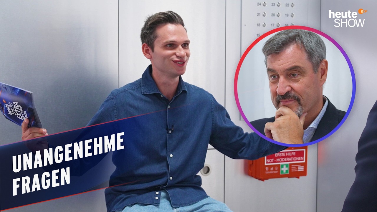 Fabian Köster sperrt Markus Söder im Aufzug ein – und grillt ihn | heute-show: Next Stop Köster