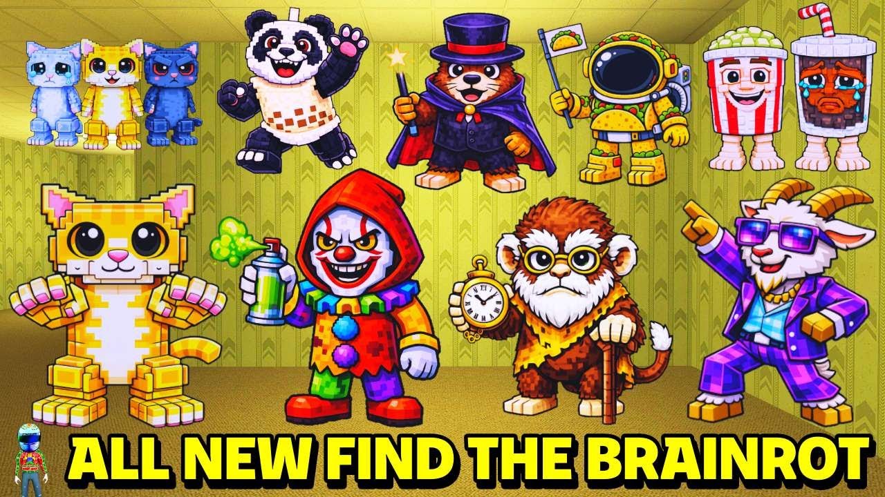 [ 370 ] How To Get ALL New 9 Brainrots in FIND THE BRAINROT - Roblox