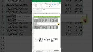 E55 Protect range dynamically  #exceltech #exceltips