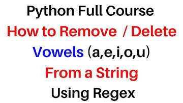 #158 Python Tutorials Regex How to Remove Delete Vowels From a String Using Regex