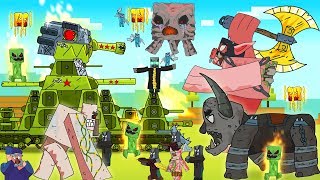 All series Iron monster KV44 in Minecraft  Cartoons about tanks / Minecraft
