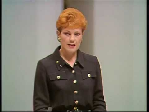 "I believe we are in danger of being swamped by Asians": Pauline Hanson