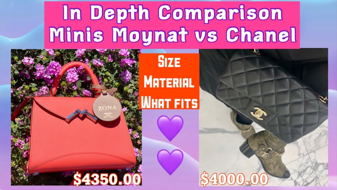 Moynat Gabrielle BB VS Chanel Mini Rectangular In Depth Comparison Size ,  Material & What fits ? 