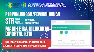 Perpanjangan / Pembaharuan STR Seumur Hidup Masih bisa dilakukan di Portal KTKI