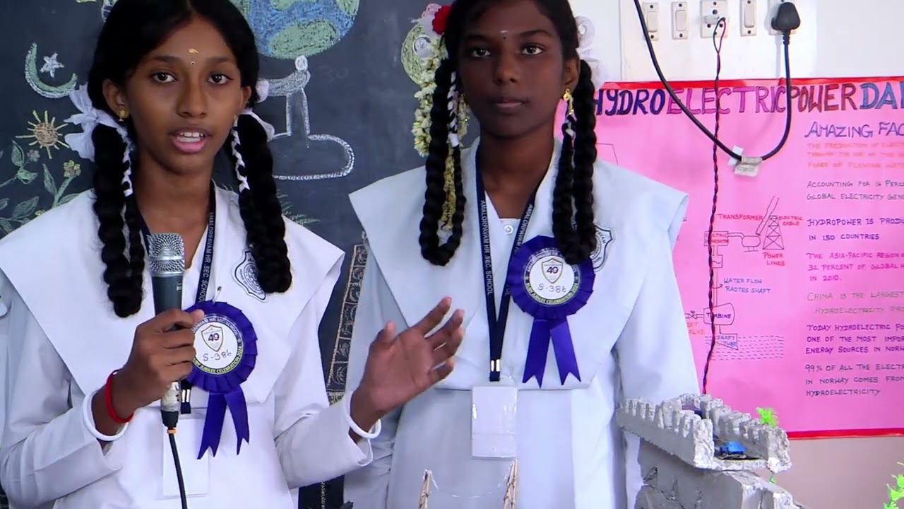 Std 9 - Science Exhibition Project | S 386 HYDRO ELECTRICITY Dam 9