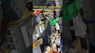 Full current test on inverter output using an inductor as a load