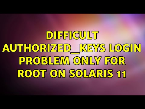 Difficult authorized_keys login problem only for root on Solaris 11 (2 Solutions!!)
