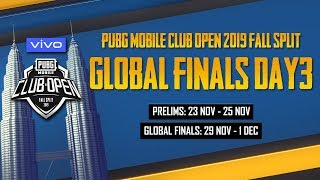 [JP] PMCO Global Finals Day 3 | Vivo | Fall Split | PUBG MOBILE CLUB OPEN 2019