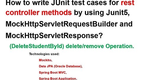 JUnit test case for rest controller method by using Junit5, MockHttpServletRequestBuilder/response