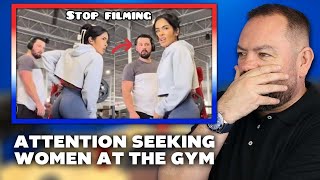 Man STOPS Attention Seeking Woman From Filming In The Gym REACTION | OFFICE BLOKES REACT!!