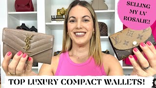 YSL CASSANDRE ENVELOPE WALLET VS LOUIS VUITTON ROSALIE  💸 best luxury compact wallet! Louis Vuitton Mini Wallet