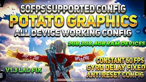 🔥ULTRA POTATO GRAPHICS CONFIG FOR PUBG MOBILE 1.3 | 90 FPS ⚡- BoomBaam YT | PUBG LAG FIX