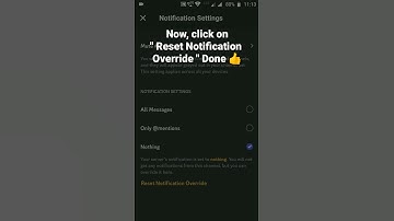 How to setup channel notification to Reset Notification Override in Discord Mobile #roduz #discord